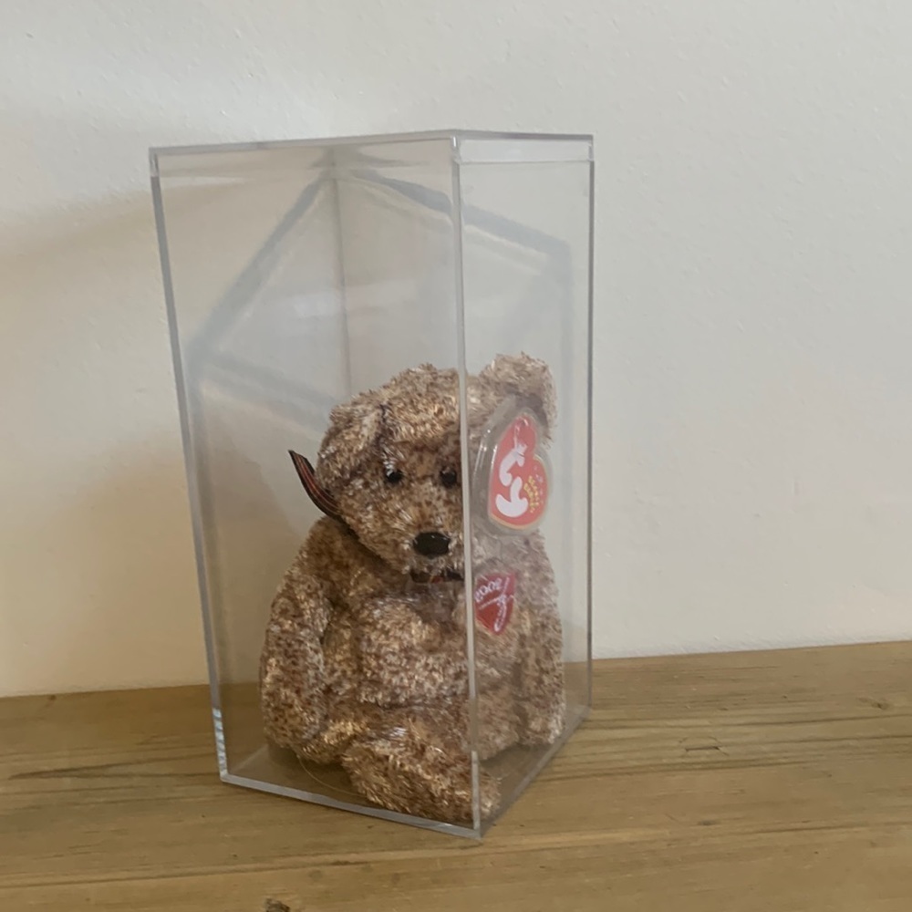Retired NWT 2002 Signature Bear Beanie Baby TY Inside In A Plastic Case Plush